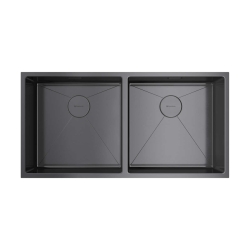 Мойка подстольный монтаж OMOIKIRI Taki 86-2-U/IF-GM вороненая сталь