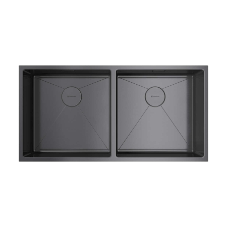 Мойка подстольный монтаж OMOIKIRI Taki 86-2-U/IF-GM вороненая сталь