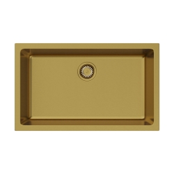 Мойка подстольный монтаж OMOIKIRI Okinoshima 76-U/I-G Matt Natceramic/золото матовое