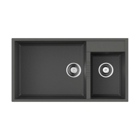 Мойка подстольный монтаж OMOIKIRI Tedori 85-2-U-PL Tetogranit/платина