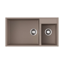 Мойка подстольный монтаж OMOIKIRI Tedori 85-2-U-SA Tetogranit/бежевый