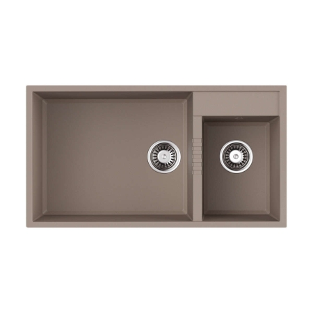 Мойка подстольный монтаж OMOIKIRI Tedori 85-2-U-SA Tetogranit/бежевый