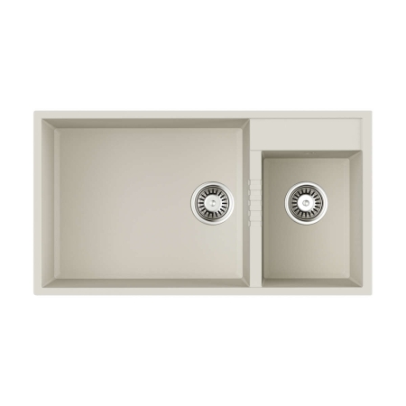 Мойка подстольный монтаж OMOIKIRI Tedori 85-2-U-WH Tetogranit/белый