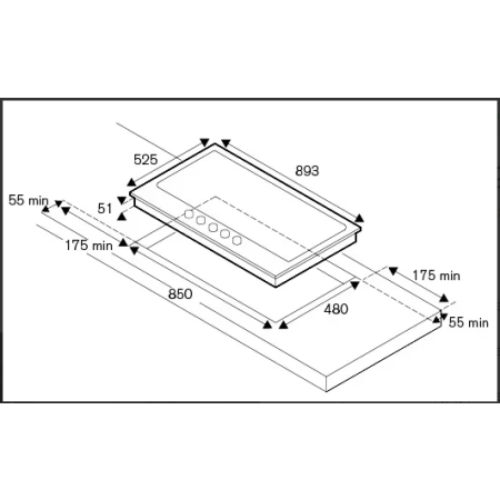 Газовая варочная поверхность BERTAZZONI P905LPROGNE