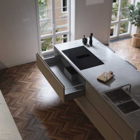 Индукционная варочная поверх.с интегрир. вытяжкой ASKO HIHD854MM