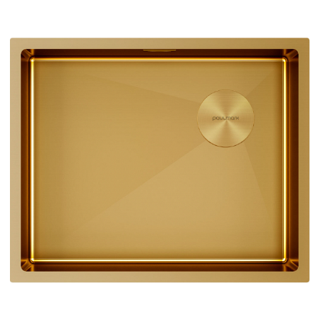 Мойка подстольный монтаж Paulmark NEXT-SKEW 54UNI брашированное золото