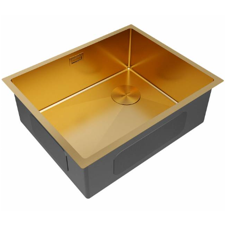 Мойка подстольный монтаж Paulmark NEXT-SKEW 54UNI брашированное золото