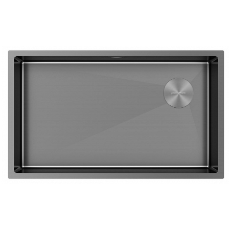 Мойка подстольный монтаж Paulmark NEXT-SKEW 74UNI вороненая сталь