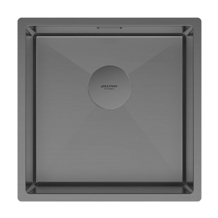 Мойка подстольный монтаж Paulmark GERBERG 44UNI вороненая сталь