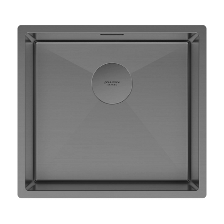 Мойка подстольный монтаж Paulmark GERBERG 48UNI вороненая сталь