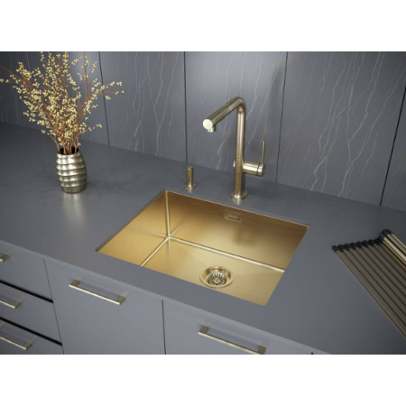 Мойка подстольный монтаж Paulmark NEXT 54UNI брашированное золото