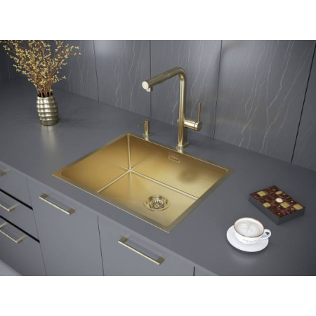 Мойка подстольный монтаж Paulmark NEXT 54UNI брашированное золото