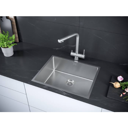 Мойка подстольный монтаж Paulmark NEXT 54UNI брашированная нержавеющая сталь