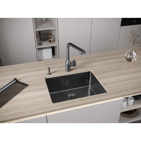 Мойка подстольный монтаж Paulmark NEXT 54UNI вороненая сталь