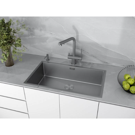 Мойка подстольный монтаж Paulmark NEXT 74UNI матовый серый