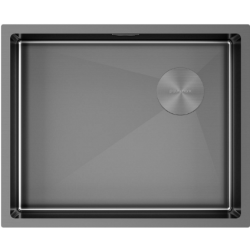 Мойка подстольный монтаж Paulmark NEXT-SKEW 54UNI вороненая сталь