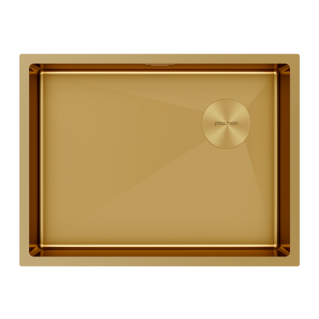 Мойка подстольный монтаж Paulmark NEXT-SKEW 58UNI брашированное золото