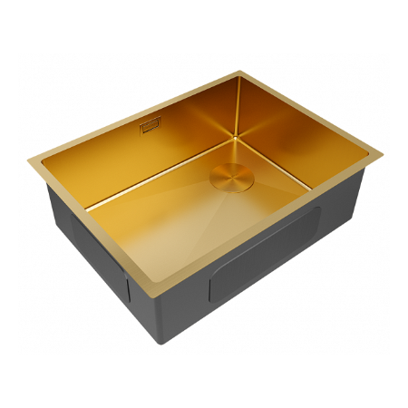 Мойка подстольный монтаж Paulmark NEXT-SKEW 58UNI брашированное золото