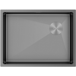 Мойка подстольный монтаж Paulmark NEXT-SKEW 58UNI вороненая сталь