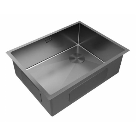 Мойка подстольный монтаж Paulmark NEXT-SKEW 58UNI вороненая сталь