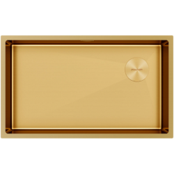 Мойка подстольный монтаж Paulmark NEXT-SKEW 74UNI брашированное золото