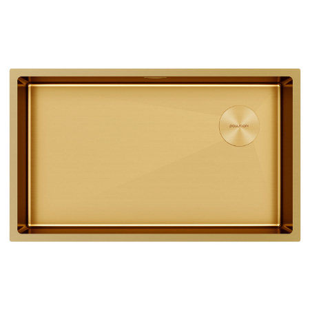 Мойка подстольный монтаж Paulmark NEXT-SKEW 74UNI брашированное золото