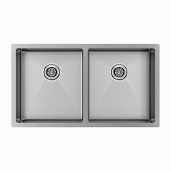 Мойка подстольный монтаж Paulmark GERBERG 78/2UNI брашированная нержавеющая сталь