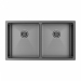 Мойка подстольный монтаж Paulmark GERBERG 78/2UNI вороненая сталь