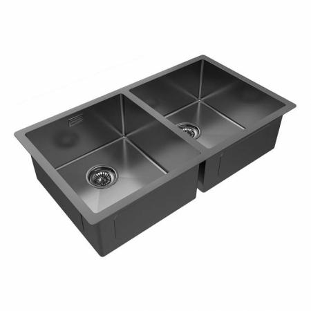 Мойка подстольный монтаж Paulmark GERBERG 78/2UNI вороненая сталь