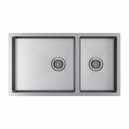 Мойка подстольный монтаж Paulmark GERBERG 78/2SUNI брашированная нержавеющая сталь