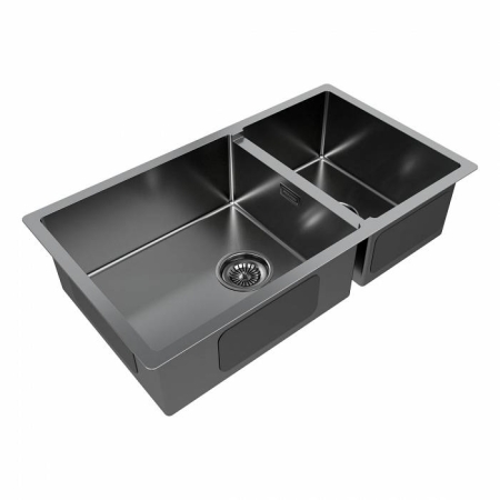 Мойка подстольный монтаж Paulmark GERBERG 78/2SUNI вороненая сталь