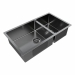 Мойка подстольный монтаж Paulmark GERBERG 78/2SUNI вороненая сталь