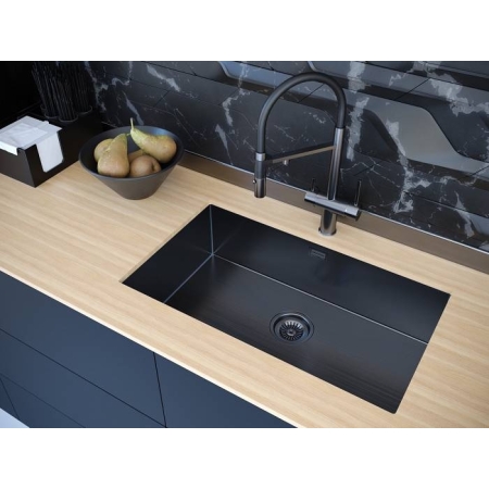 Мойка подстольный монтаж Paulmark ALLER 74UNI воронёная сталь