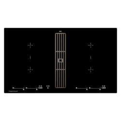 Индукционная варочная поверх.с интегрир. вытяжкой Kuppersbusch KMI9800.0SR Black Chrome