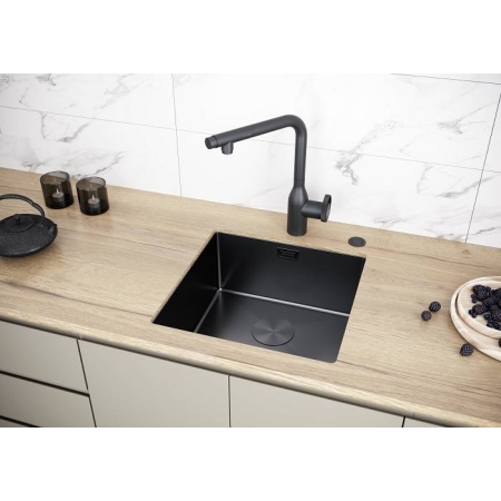 Мойка подстольный монтаж Paulmark NEXT 44UNI матовый черный