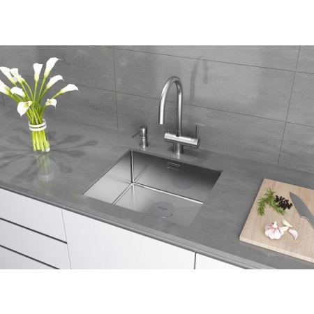 Мойка подстольный монтаж Paulmark NEXT 48 UNI брашированная нержавеющая сталь