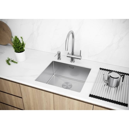 Мойка подстольный монтаж Paulmark NEXT 48 UNI брашированная нержавеющая сталь