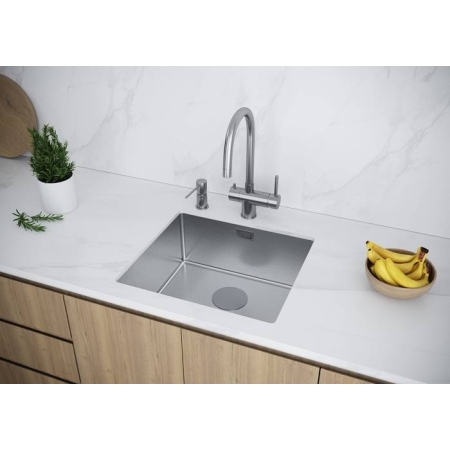 Мойка подстольный монтаж Paulmark NEXT 48 UNI брашированная нержавеющая сталь