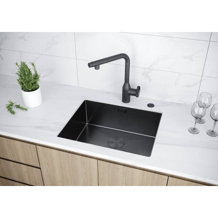 Мойка подстольный монтаж Paulmark NEXT 54UNI матовый черный