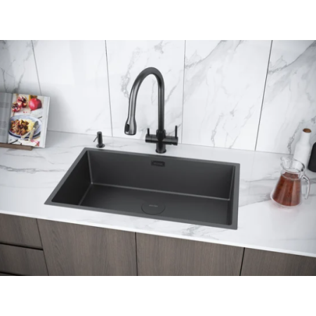 Мойка подстольный монтаж Paulmark NEXT 74UNI черный матовый