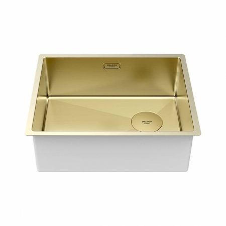 Мойка подстольный монтаж Paulmark NEXT-SKEW 54UNI cветлое золото