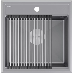 Врезная мойка Paulmark STEPIA50 серый металлик