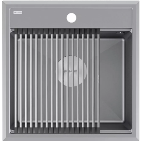 Врезная мойка Paulmark STEPIA50 серый металлик