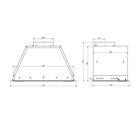 Полновстраиваемая вытяжка ELIKOR Врезной блок BOX 50П-1000-Э4Д черный