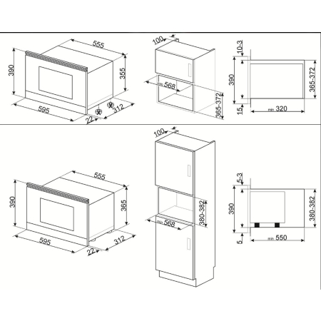 Встраиваемая микроволновая печь SMEG MP822PO