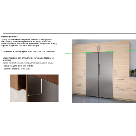 Отдельностоящий холодильник ASKO RFC286KNBS1