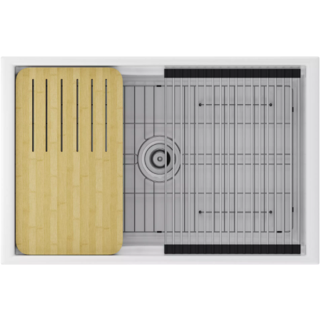 Мойка подстольный монтаж Paulmark GLAMP 81 UNO белый глянцевый