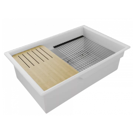 Мойка подстольный монтаж Paulmark GLAMP 81 UNO белый глянцевый