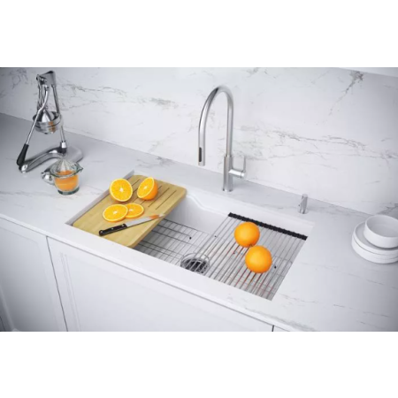 Мойка подстольный монтаж Paulmark GLAMP 81 UNO белый глянцевый