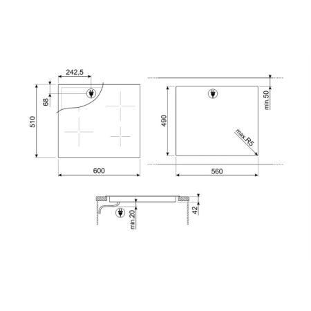 Электрическая варочная поверхность SMEG SE264TD1
